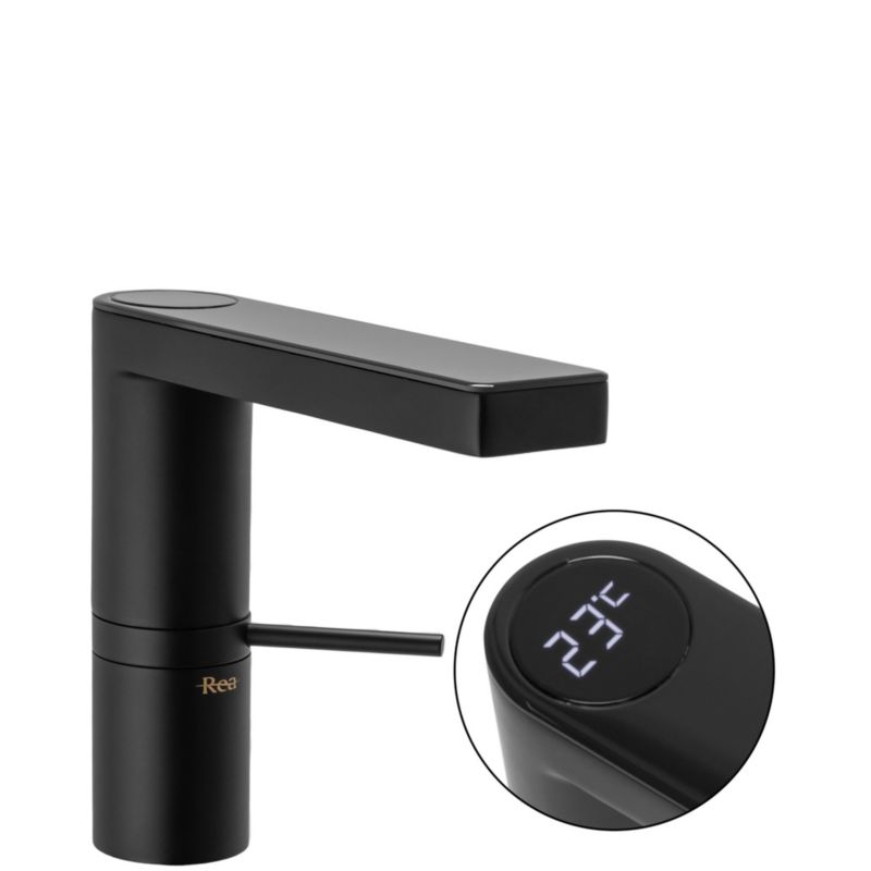 Bateria Umywalkowa Rea Amar Niska Czarny 16X4,2X14,5Cm 1 Szt