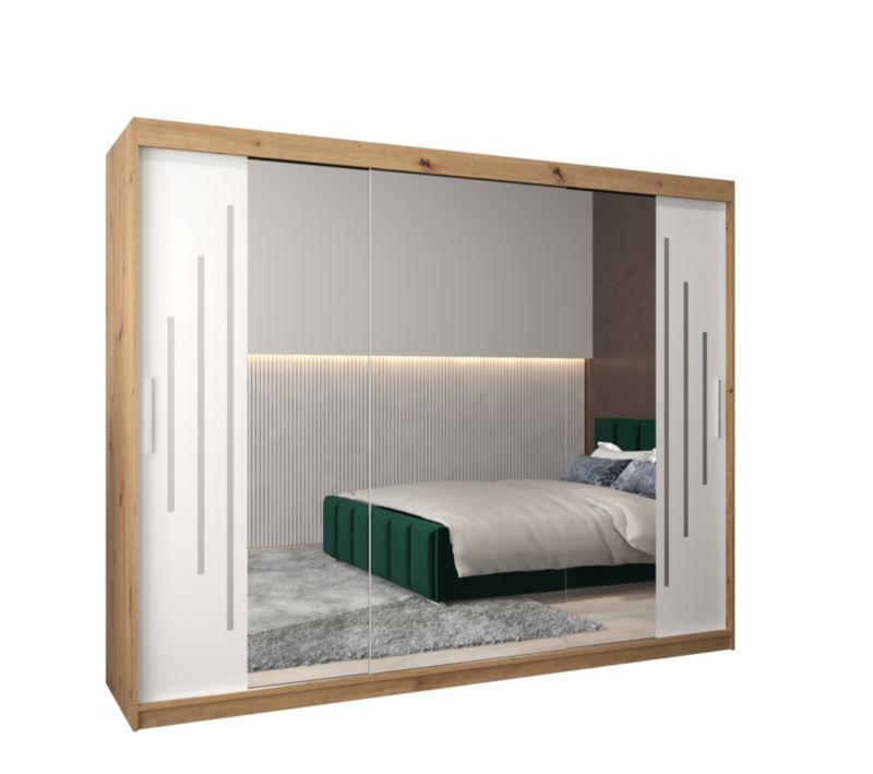 Szafa przesuwna Garderoba Abiks YORK 2 250 artisan/biały 1 szt.