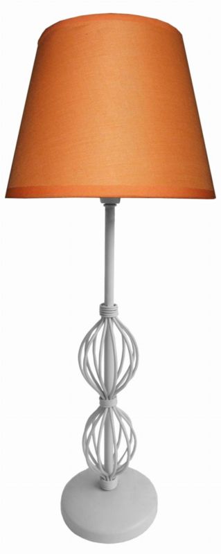 Lampka stołowa Candellux Rosette biało-pomarańczowa 1 x E14 x 40W IP20 wym: 47 x 18 x 18 cm metal - 1 szt.