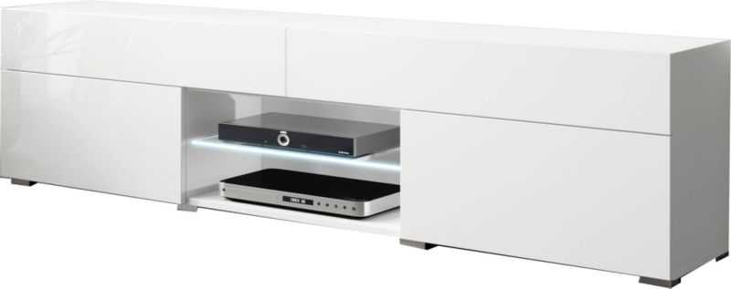 Szafka RTV MINIO go for it CARE 180 cm biały/biały połysk, 1 szt.