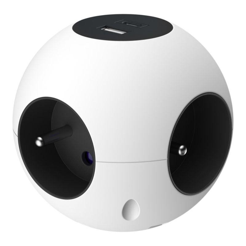 Przedłużacz mieszkaniowy kostka Jacobsen 4 gniazda z uziemieniem 3 m