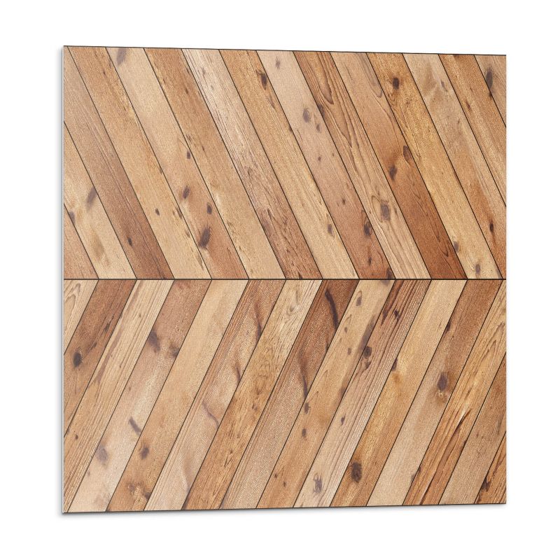 Kafelki samoprzylepne Wallfluent 20x20 cm Motyw desek w artystycznym układzie skośnym 20 szt.