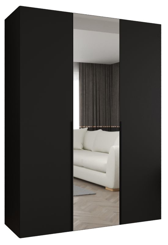 Szafa uchylna otwierana ALICANTE 2 150 wys 202 cm Czarny + Czarny 1 szt