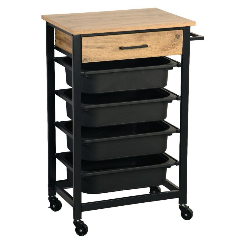 Wózek kuchenny KESPER z wysuwanymi pojemnikami na kółkach 1 szt.