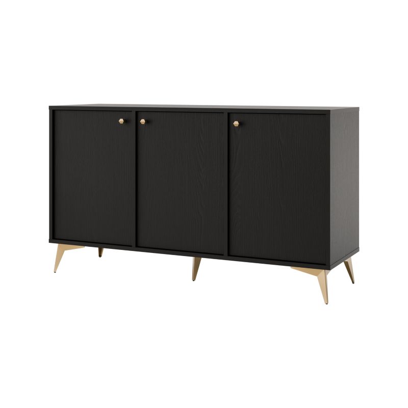 Komoda trzydrzwiowa Bonni Sakai 1 3F T813 Czarny 1 szt.