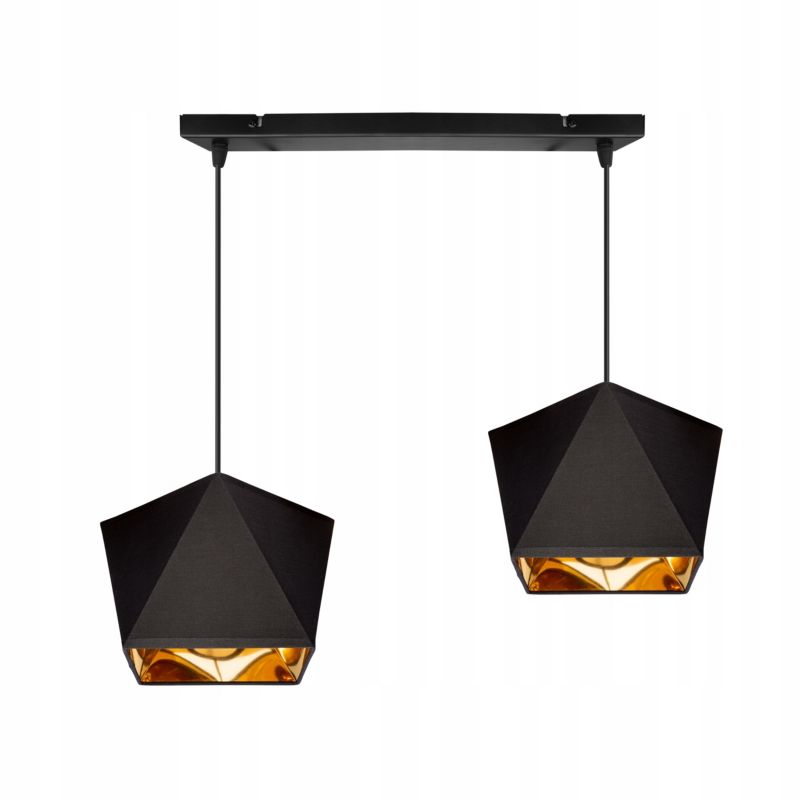 Lampa sufitowa wisząca Light Home LH Diamond 2x E27 60W czarny 1szt.