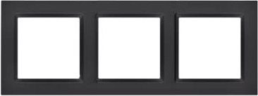 Ramka potrójna Kontakt-Simon S10 czarna