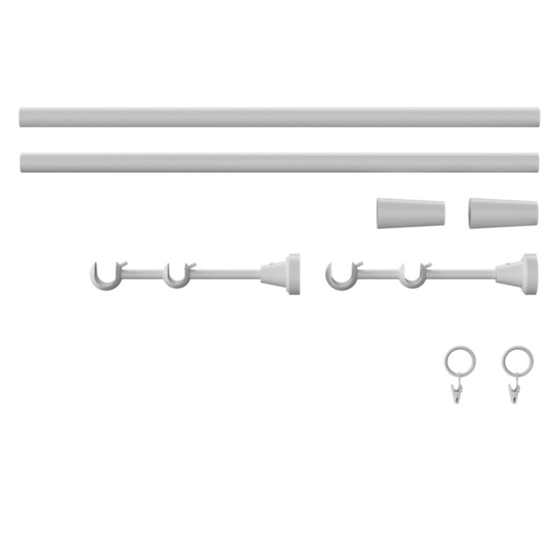 Karnisz podwójny GoodHome Anafi 19 mm 160 cm stożek biały