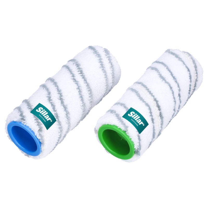 Wałki do mopa elektrycznego, Sillar, zamiennik do Karcher FC7 FC3 FC5, pady, mikrofibra, szare, 2szt