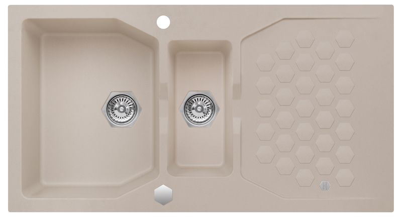 Zlewozmywak granitowy Alveus SENSUAL 70 kol. 02 pebble(98x52) 1,5-komorowy 1szt