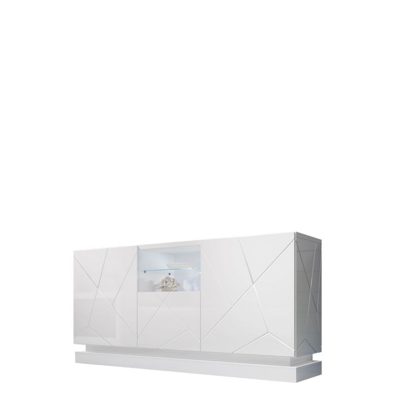 Komoda MIRJAN 24 Qiu 2D1K biały / biały połysk 1 szt.