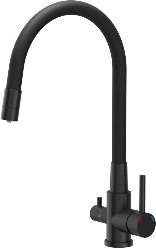 Bateria kuchenna Quadron Agnes czarna, elastyczna wylewka, filtr wody, 1 szt.