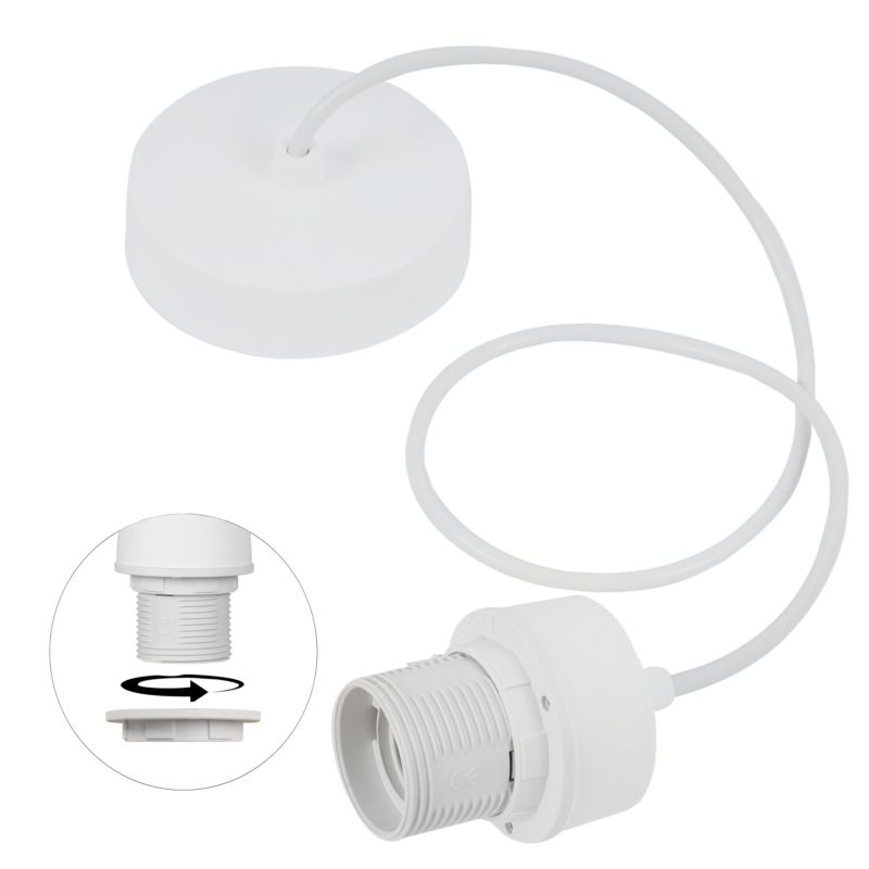 Linka zawiesie do lampy Light Home LH 1x E27 krążek biały 1szt.