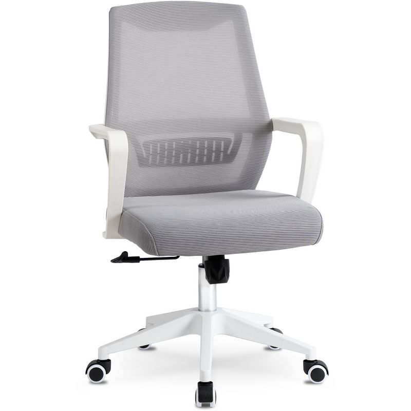 Krzesło Obrotowe LEFKAS Mebel Elite Fotel Biurowy Obrotowy Szary LEFKAS 1 szt