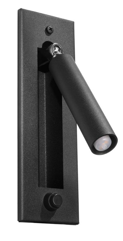 Kinkiet ścienny Sollux Lighting Enif czarny 1 x G9 x 12W IP20 wym: 20 x 15 cm - 1 szt.