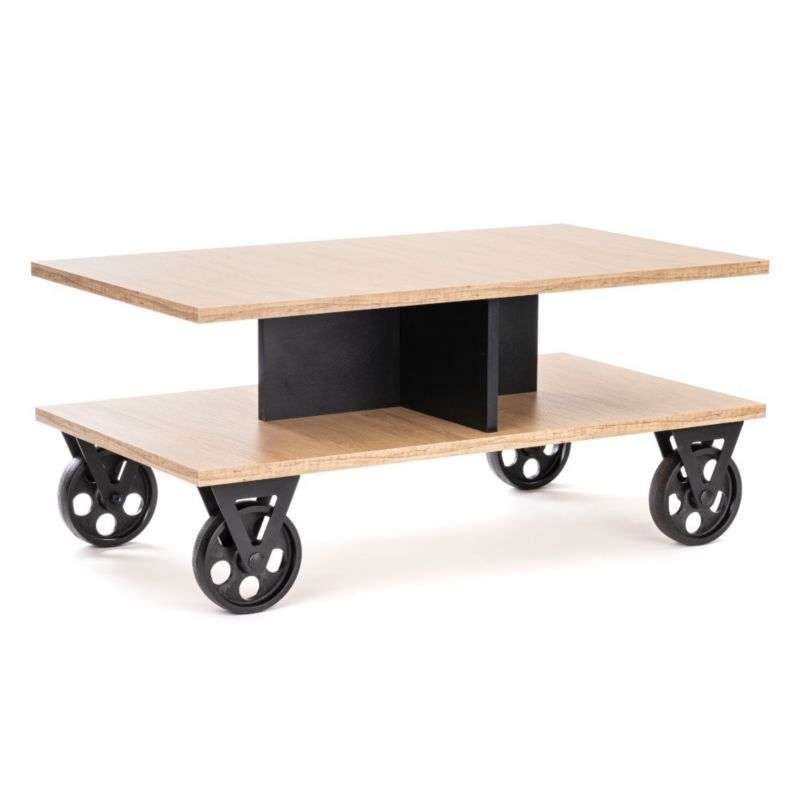 Stolik Hurtownia-Mebli Prostokątny kawowy Agata 100cm Dąb Artisan 100x55x45 cm 1szt.