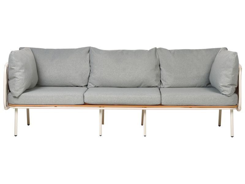 Sofa trzyosobowa Metal Szary Senise 1 szt.