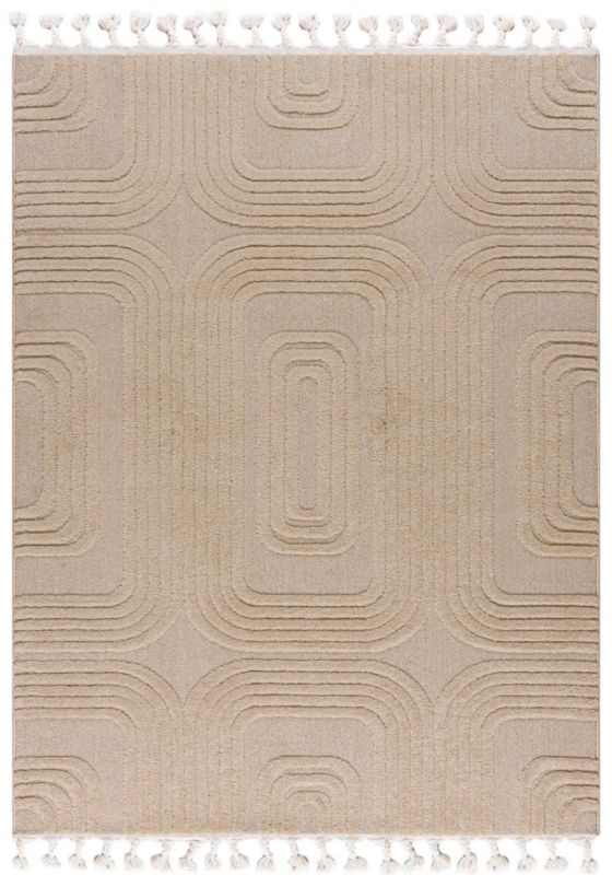 Dywan Wewnętrzny Pisa Golfo Prostokąt Mazovia 300x400 cm Beżowy Kremowy Motyw Geometryczny 1 szt.