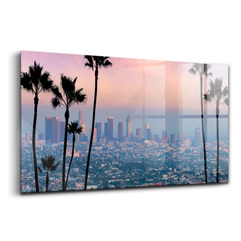 Obraz Szklany Wallfluent 140x70 cm Zachód słońca Los Angeles 1 szt.