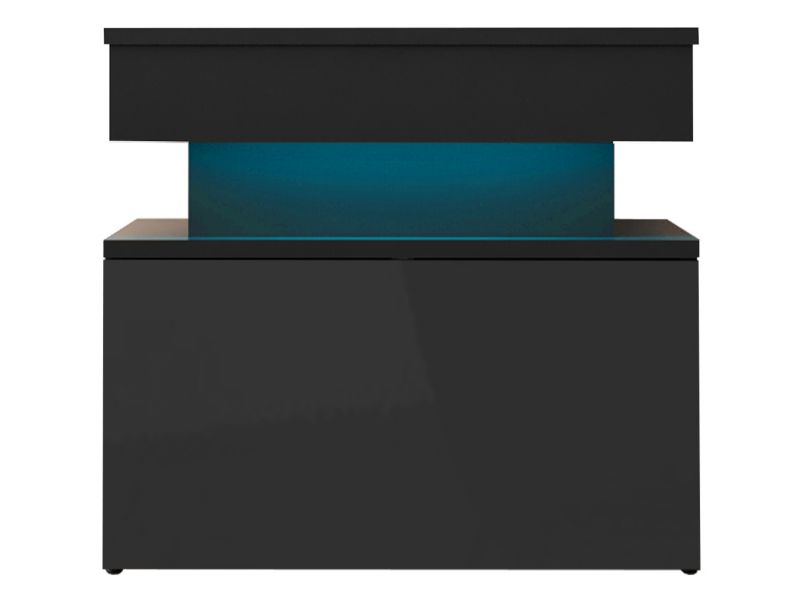 Stolik nocny MIRJAN 24 Glossa 1S czarny połysk 1 szt.