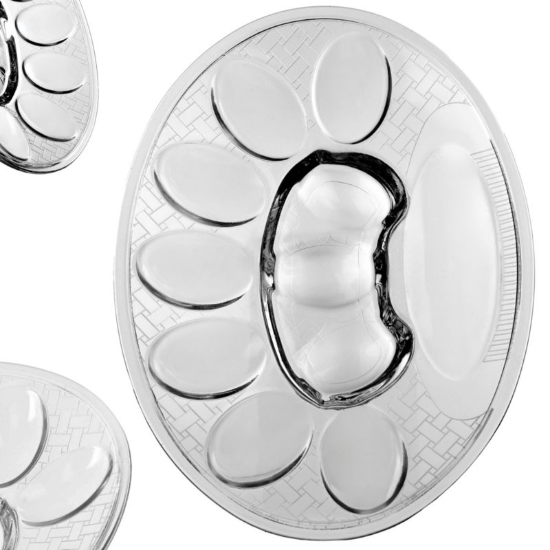 Półmisek KADAX Talerz Talerzyk Na Jajka Szklany 10 Jaj Podstawka Wielkanoc 22cm 1 szt.