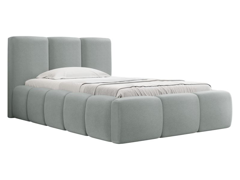 Łóżko tapicerowane MIRJAN 24 Kevson 90x200 jasnoszary 1 szt.