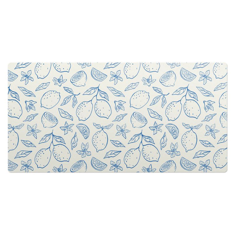 Podkładka na biurko pod mysz klawiaturę Wallfluent 100x50 cm Cytrynowy wzór retro 1 szt.