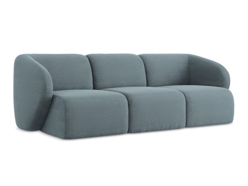 3-osobowa kanapa modułowa LaMiaSofa CERVO z tkaniny bouclé 244x94 cm jeans 1 szt.