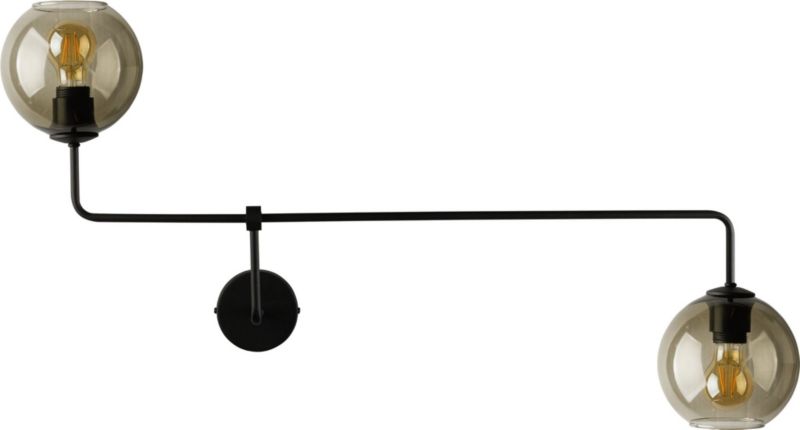 Kinkiet ścienny Nowodvorski Lighting Monaco czarny-dymiony 2 x E27 x 60W IP20 wym: 40 x 98 x 30 cm - 1 szt.