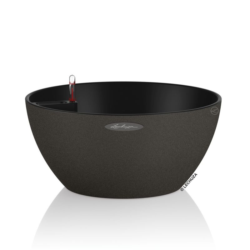 Doniczka Lechuza Do Domu Ogrodu CUBETO Stone 30 Grafitowy Czarny 1 szt