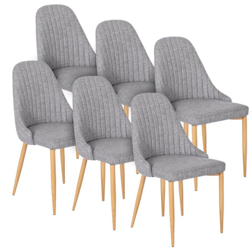 Zestaw 6x Krzesło TORINO Mebel Elite Tapicerowane do Jadalni Szare Nowoczesne 1 kpl