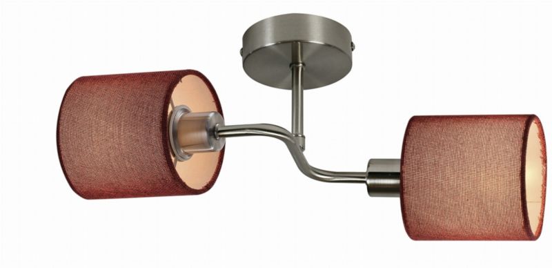 Kinkiet ścienny Candellux Sax srebrno-czerwony 2 x E14 x 40W IP20 wym: 15 x 36 x 13 cm - 1 szt.