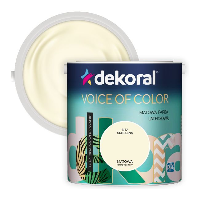 Farba kolorowa Dekoral Voice of Color bita śmietana 2,5 l