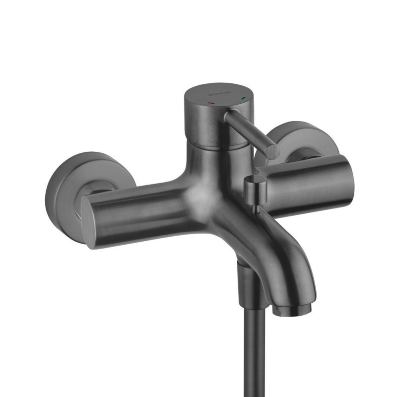 Bateria wannowo-prysznicowa Oltens Molle ścienna, grafit, jednouchwytowa, 1 szt.