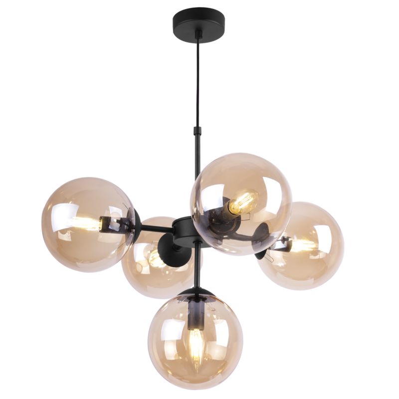 Lampa sufitowa wisząca Light Home LH Imperia 5x E14 60W miodowy 1szt.
