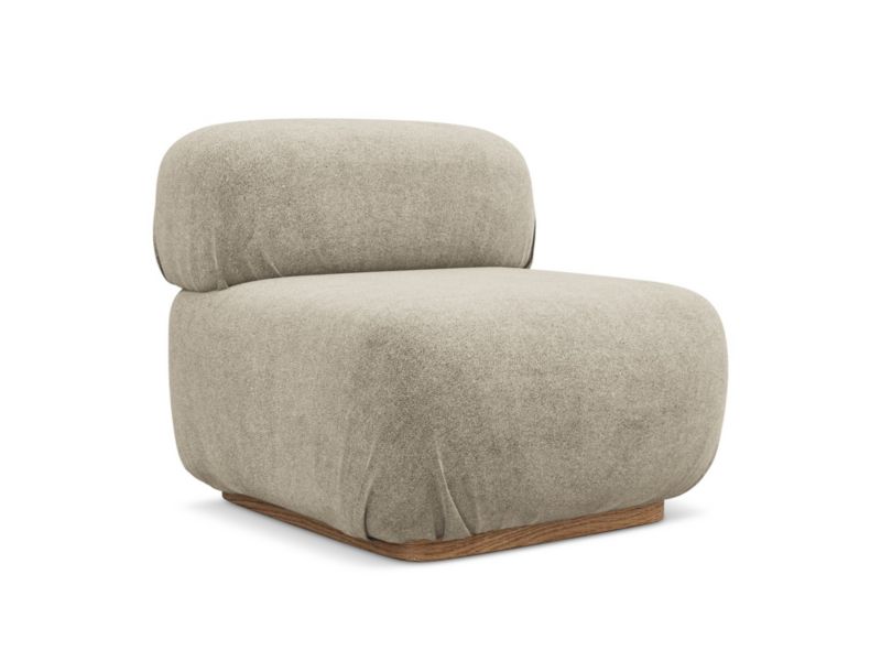 Moduł LaMiaSofa Catania z tkaniny bouclé 80x95 cm beżowy 1 szt.