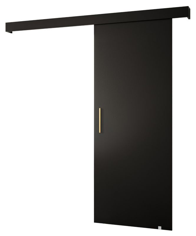 Drzwi przesuwne naścienne Abiks SALWADOR I 90 czarny mat + czarny mat + złoty 1 szt.