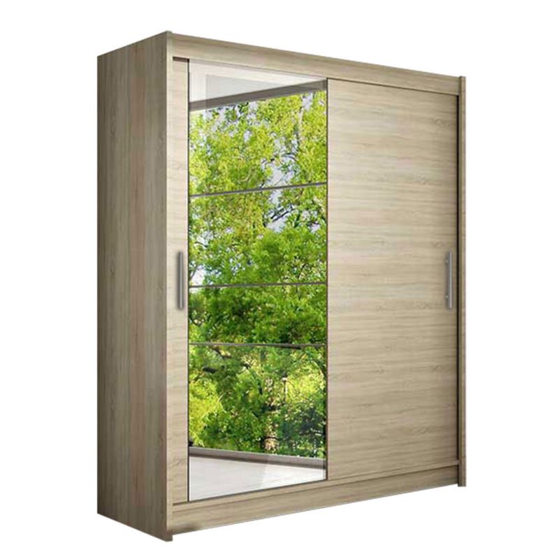 Szafa MIRJAN 24 z drzwiami przesuwnymi Presto VI dąb sonoma/lustro 1 szt.