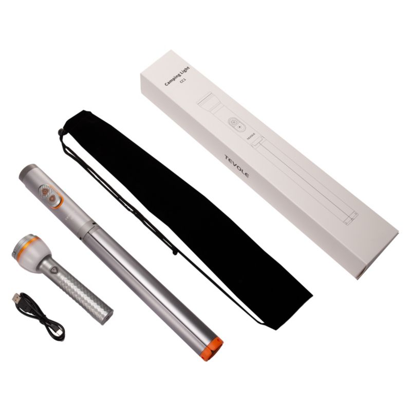 Latarka kempingowa Germina 2w1 taktyczna+ na statywie IP65 +pilot 1szt.