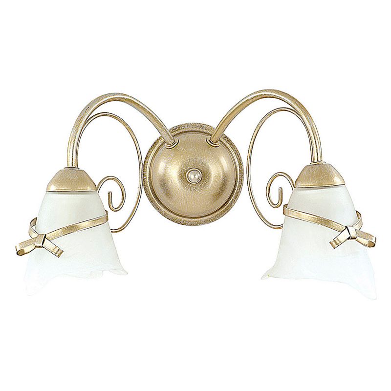 Kinkiet ścienny Luminex Kokarda złota patyna-biały 2 x E14 x 15W IP20 wym: 22 x 39 x 26 cm - 1 szt.