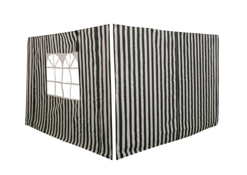 Ścianki do pawilonu 3 x 3 m zielone w paski 2 szt.