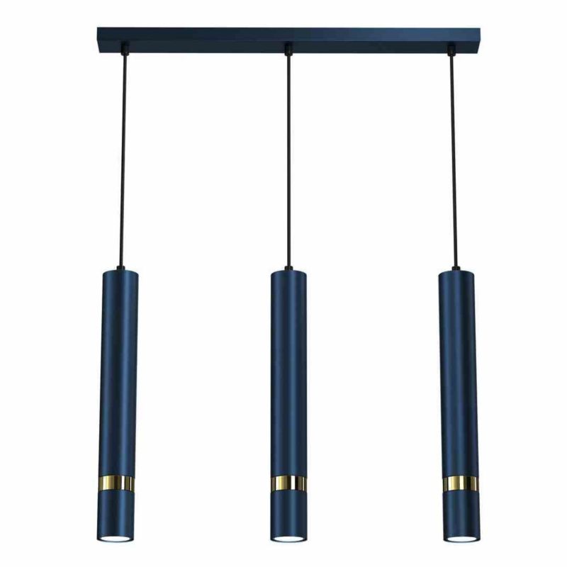Lampa wisząca Milagro Joker 7267 niebiesko-złota szerokość 60 cm 3xGU10 x 40W 1 szt.