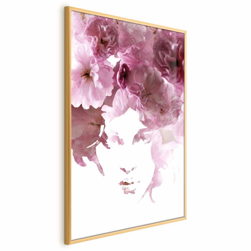 Plakat Artgeist Kwieciste spojrzenie 60x90 cm z ramą złotą 1 szt