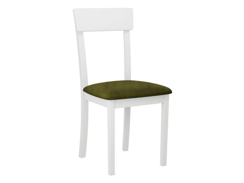 Krzesło MIRJAN 24 Hugo New I biały/aksamit ciemna oliwka 1 szt.
