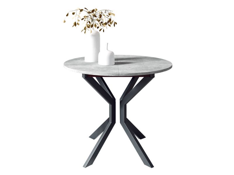 Stół MIRJAN 24 rozkładany Dione M 90 szary marmur/czarny 1 szt.