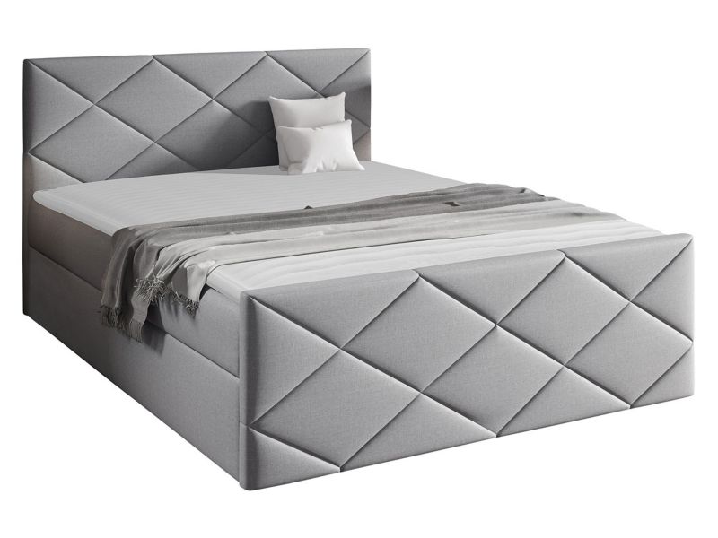 Łóżko kontynentalne MIRJAN 24 Herkules 180x200 strukturalny popiel 1 szt.