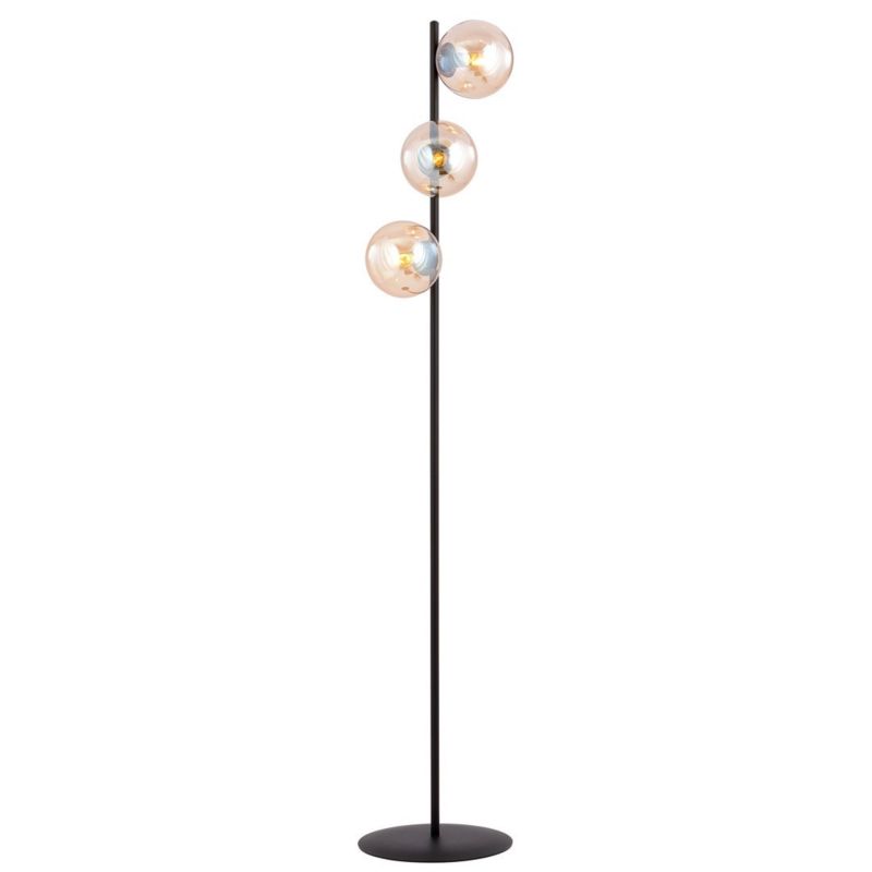 Lampa podłogowa stojąca Emibig Rossi czarno-miodowy 3 x E14 x 10W wym: 150 x 33 cm - 1 szt.