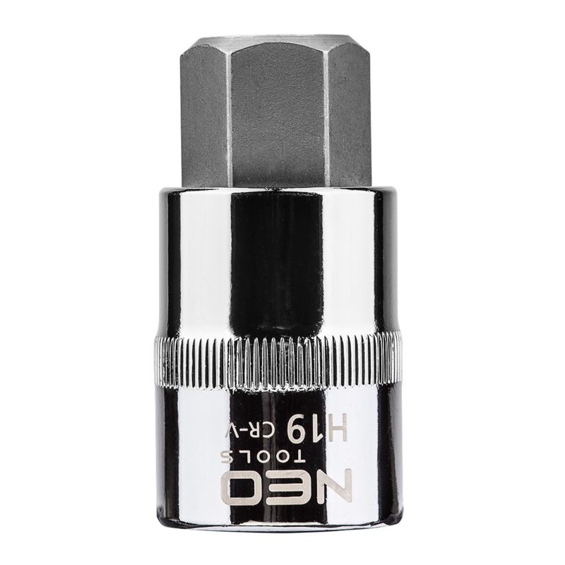 Końcówka sześciokątna na nasadce 1/2" NEO TOOLS H19 1 szt.