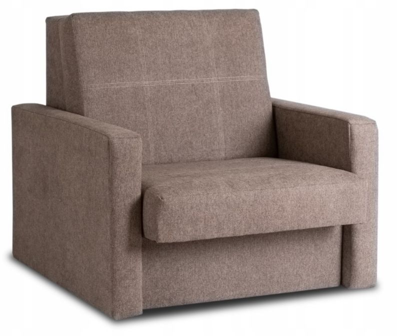 Fotel Wypoczynkowy Milan 1 Mebel Elite Rozkładany z Funkcją Spania Beżowy 1 szt