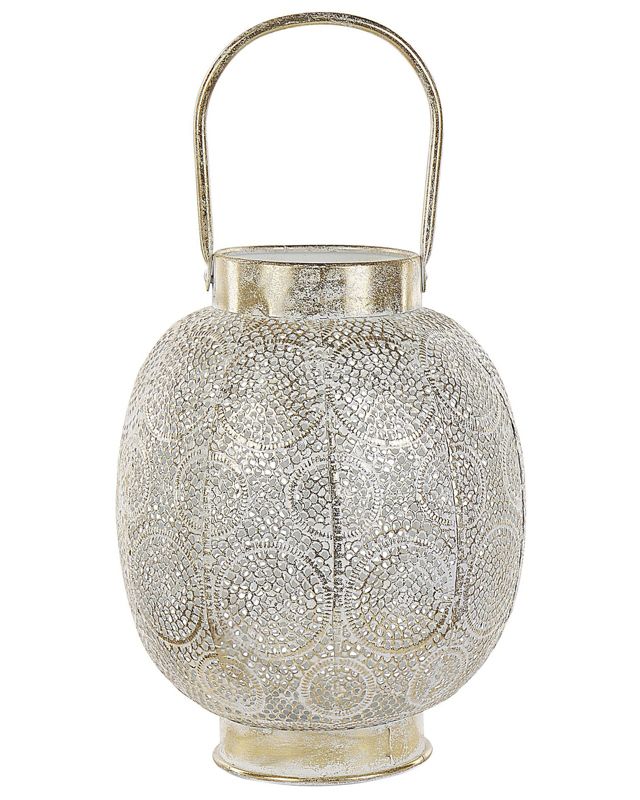 Lampion metalowy 30 cm złoty Lantau 1 szt.